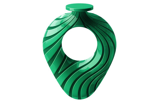 Green Location Pin PNG Isolated on Transparent Background for Navigation Apps, Map Pointer Icon Cut Out on Transparent Background for GPS and Travel Design, Green Navigation Marker PNG for Mapping Dir