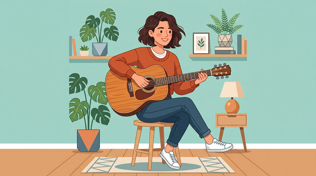girl with guitar