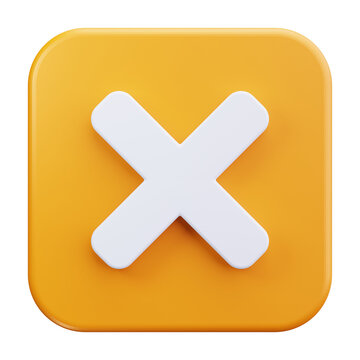3D Close Remove Delete Cancel Action Icon