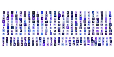 Alphabet Collage Ransom Note Style Letters and Numbers Set for Graphic Design Projects and Creative Typography Layouts © velikiyzayats