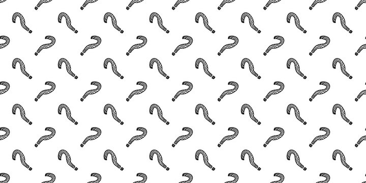 Seamless pattern of hand-drawn question marks. Doodle question mark design. Minimalist quiz backdrop.