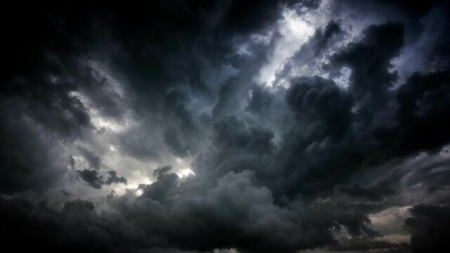 Dramatic Dark Storm Clouds Gathering Overhead Cinematic Sky Backdrop for Moody Atmosphere and Powerful Visuals