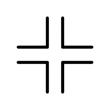 Black Cross Symbol Graphic Design Element.