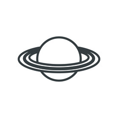 Saturn Planet Ring System Icon. © daksarupa