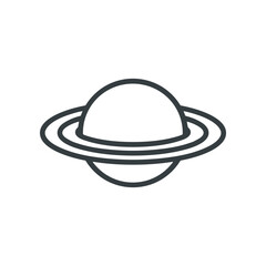 Saturn Planet Ring System Icon. © daksarupa