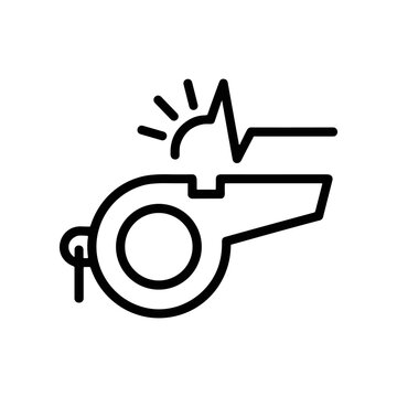 Whistle with sound wave and flash.