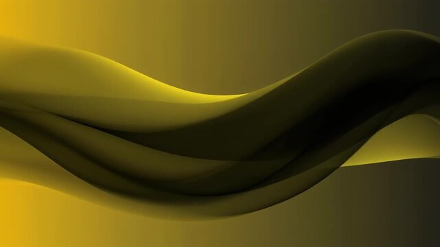 Abstract yellow and blue wave background design with flowing curved lines, soft light motion, and modern vector texture illustration