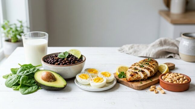 Variety food items that are rich Natural sources of lysine include high protein foods like