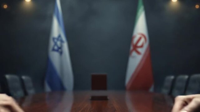 Diplomatic Handshake During Iran Israel USA Negotiations. 4K Video