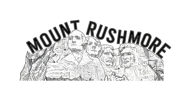 Mount Rushmore National Memorial Sketch
