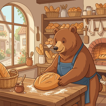 絵画。原画【Bear bought bread】 Bear Bread Images – Browse 11,145 Stock Photos, Vectors, and Video