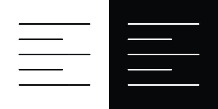Align left icon on a white background. Vector Icon Design