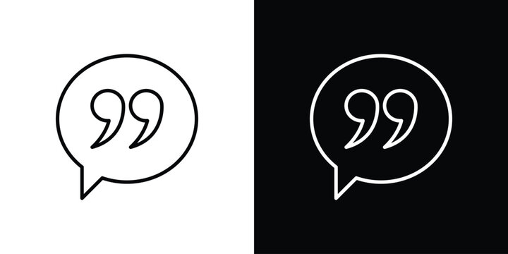 Comment quote icon on a white background. Vector Icon Design