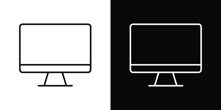 Computer screen icon on a white background. Vector Icon Design