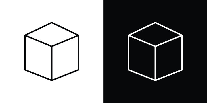 Cube icon on a white background. Vector Icon Design