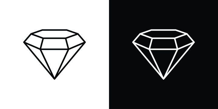 Diamond icon on a white background. Vector Icon Design