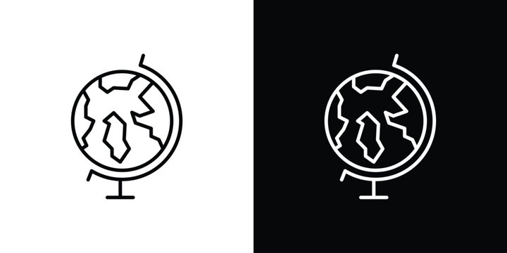 Globe icon on a white background. Vector Icon Design