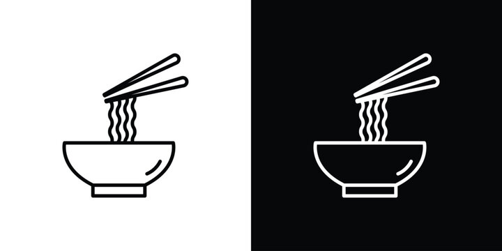 Noodles icon on a white background. Vector Icon Design