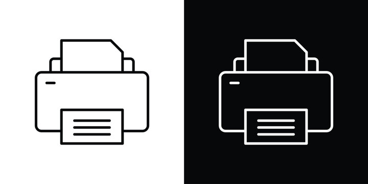 Print icon on a white background. Vector Icon Design