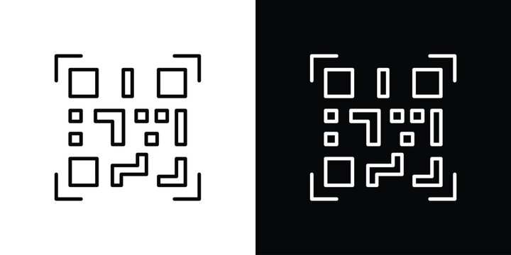 Qrcode icon on a white background. Vector Icon Design