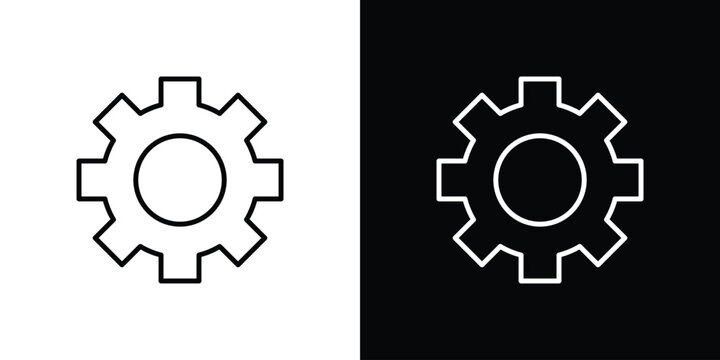 Settings icon on a white background. Vector Icon Design
