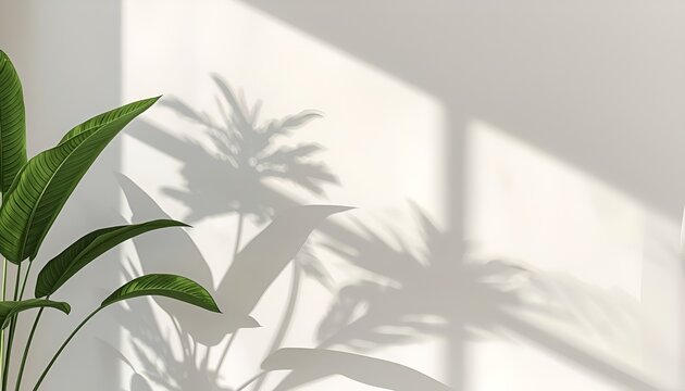 Tropical Plant Shadow Background