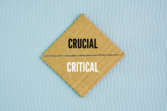 Two words crucial and critical. often used interchangeably to mean "extremely important," their underlying meanings differ