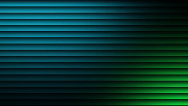 Teal Green Horizontal Stripe Animated Background Seamless Loop, Blue Green Moving Lines Motion Backdrop for Live Stream, Broadcast, VJ