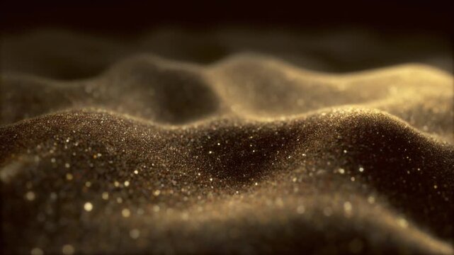 Golden sand texture with sparkling particles and soft warm lighting