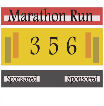 Bib number for marathon run