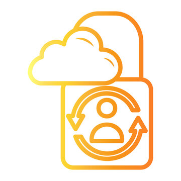 locked Line Gradient Icon