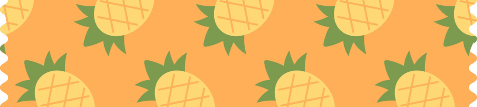 Cute Pineapple Pattern Washi Tape Clipart