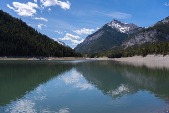 Beautiful scenery near Mountain Lake in the Kananaskis country of the Canadian Rockies 