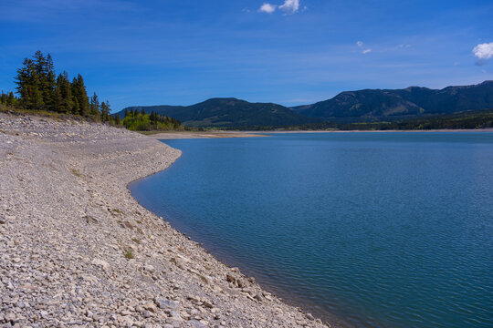 Beautiful scenery near Mountain Lake in the Kananaskis country of the Canadian Rockies 