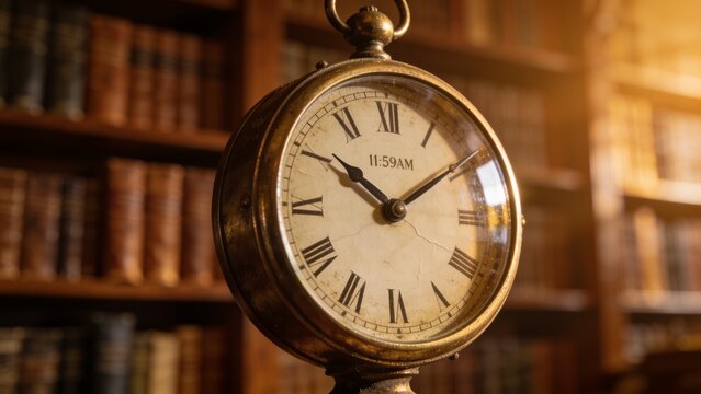 clock showing it is 11:59 AM