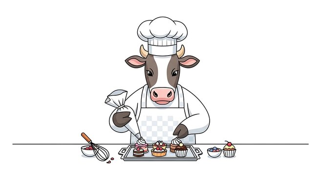 Robot chef cooking in modern kitchen.