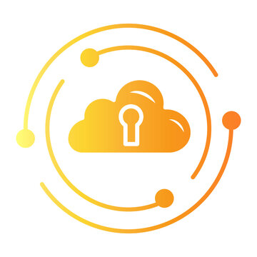 secure cloud Gradient icon