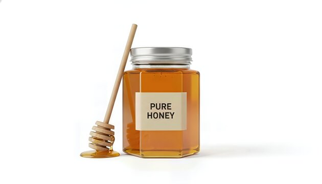 Hexagonal Honey Jar