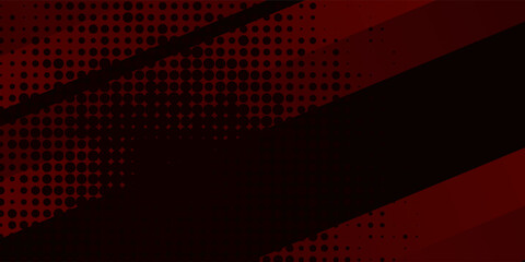 Abstract dark red gradient background with diagonal lines and a scratch effect. Dynamic dotted halftone texture for sports banner, poster, and greeting card © Qomariyah .