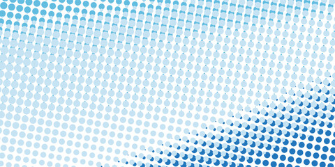 Fototapeta premium Vector abstract blue background frame of geometric shapes. Circular ornament. Pattern of dots, particles, molecules, fragments art modern simple