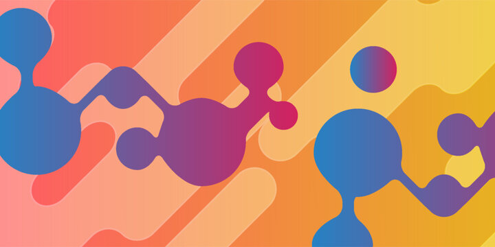 Abstract background with connecting dots and lines. Technology graphic design and network connection concept