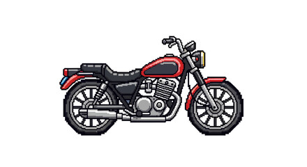 Obraz premium Red and black motorcycle vehicle.