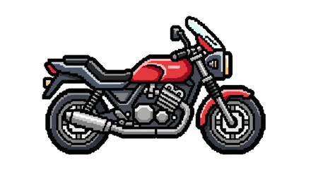 Obraz premium Red and black motorcycle vehicle.