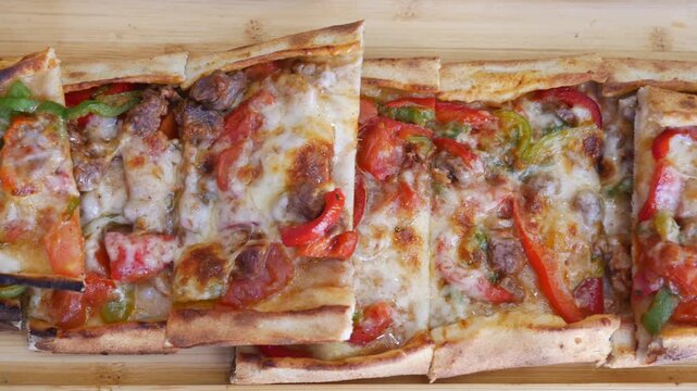 traditional Turkish pide on a tray