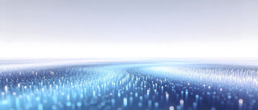 Blue light particles on a gradient background