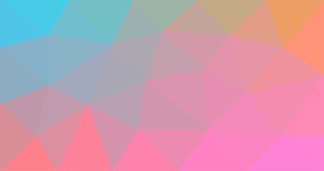 Obraz premium Low polygonal Blue Pink Orange background