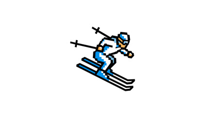 Fototapeta premium Skier in action on snow.