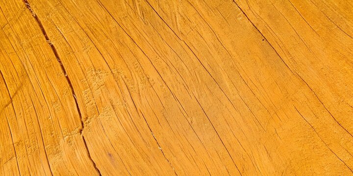 Mustard yellow cracked wood grain texture with cross section pattern