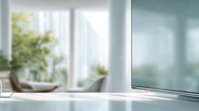 Modern tv in bright interior