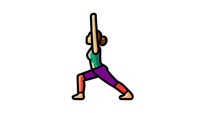 Woman doing yoga stretch exercise.